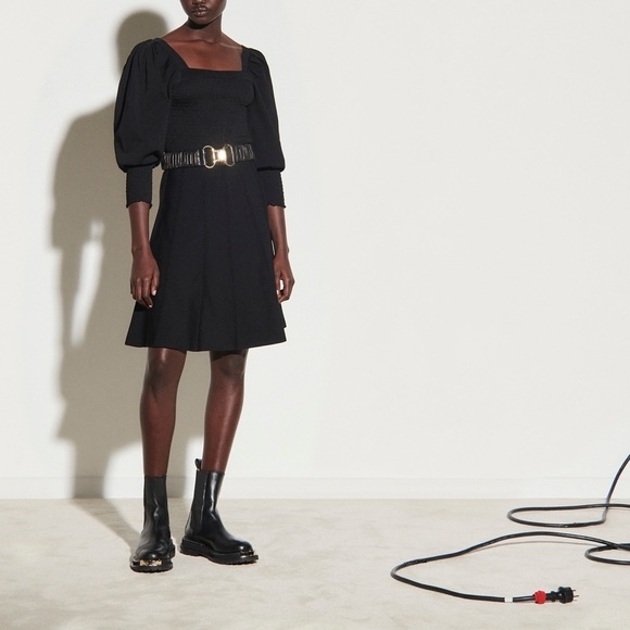Sandro Dresses & Skirts - Sandro Black Puff Sleeve Dress